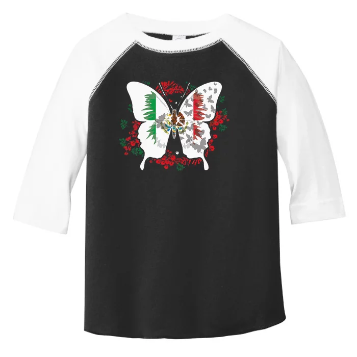 Mexican Flag Butterfly Mexicans Toddler Fine Jersey T-Shirt