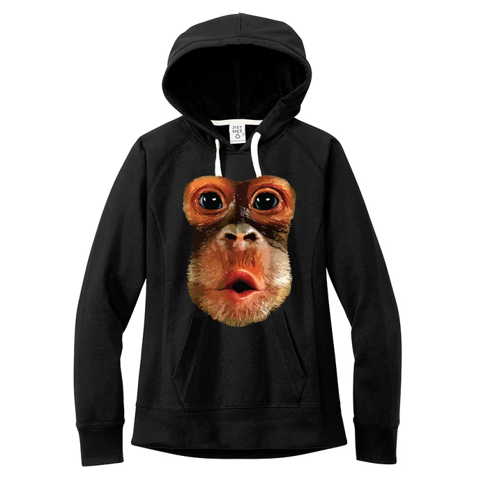 Monkey Face Breath Funny Women Monkey Face Breath Women's Fleece Hoodie