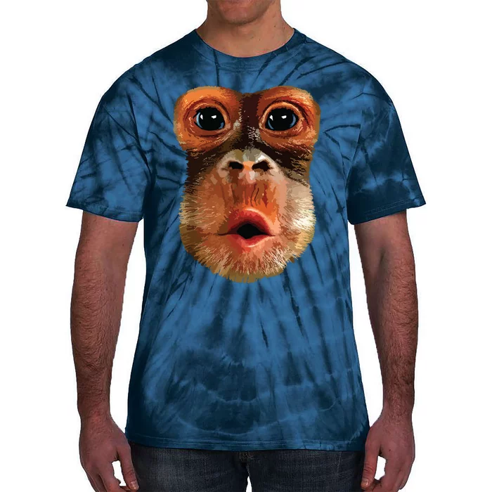 Monkey Face Breath Funny Women Monkey Face Breath Tie-Dye T-Shirt