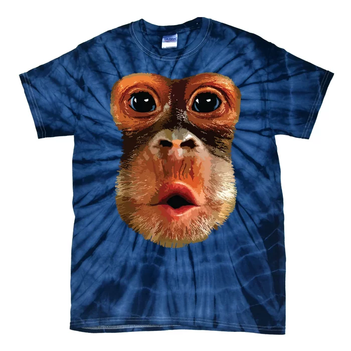 Monkey Face Breath Funny Women Monkey Face Breath Tie-Dye T-Shirt