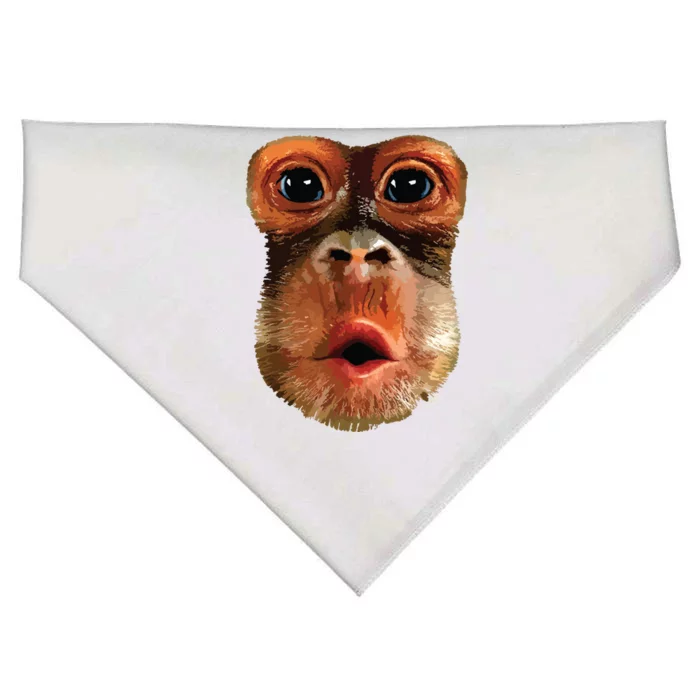 Monkey Face Breath Funny Women Monkey Face Breath USA-Made Doggie Bandana