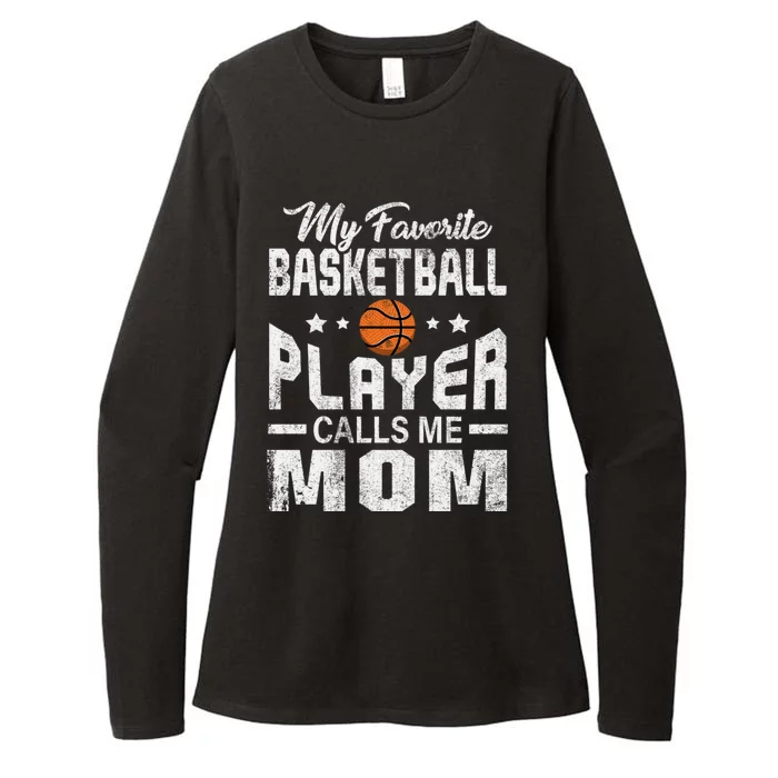 My Favorite Basketball Player Calls Me Mom Gift Womens CVC Long Sleeve Shirt