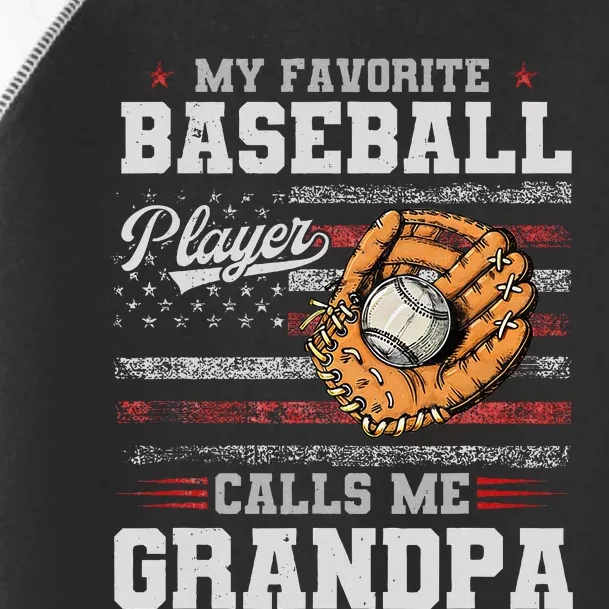 My Favorite Baseball Player Calls Me Grandpa Father’S Day Toddler Fine Jersey T-Shirt