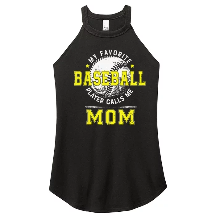 My Favorite Baseball Player Calls Me Mom Baseball Women’s Perfect Tri Rocker Tank