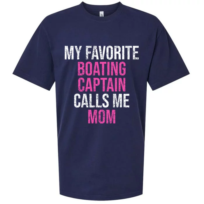 My Favorite Boating Captain Calls Me Mom Funny Mother Meaningful Gift Sueded Cloud Jersey T-Shirt