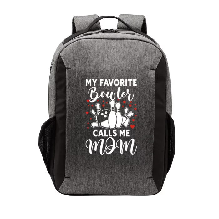 My Favorite Bowler Calls Me Mom Bowler Mama Bowling Gift Vector Backpack