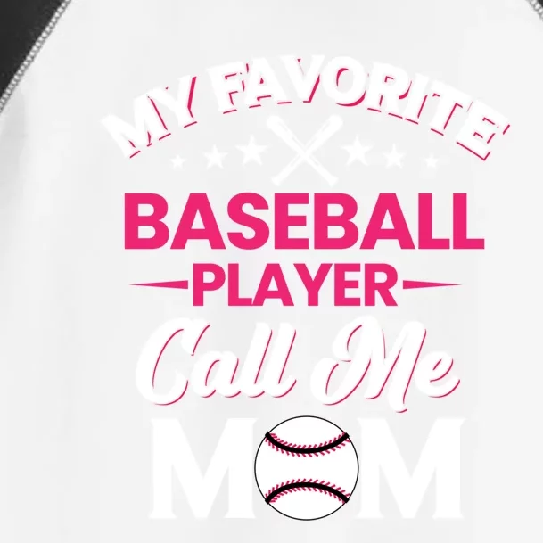 My Favorite Baseball Player Calls Me Mom Baseball Season Gift Toddler Fine Jersey T-Shirt