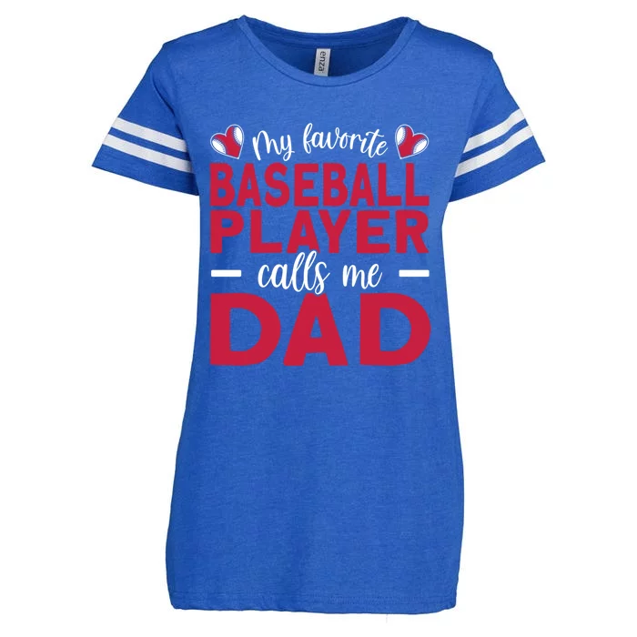 My Favorite Baseball Player Calls Me Dad Baseball Dad Gift Enza Ladies Jersey Football T-Shirt