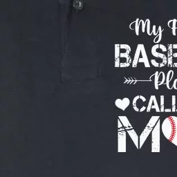 My Favorite Baseball Player Calls Me Mom Mothers Day Softstyle Adult Sport Polo