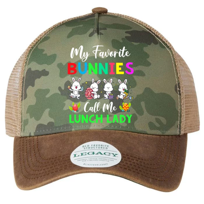 My Favorite Bunnies Call Me Lunch Lady Funny Easter Day Legacy Tie Dye Trucker Hat