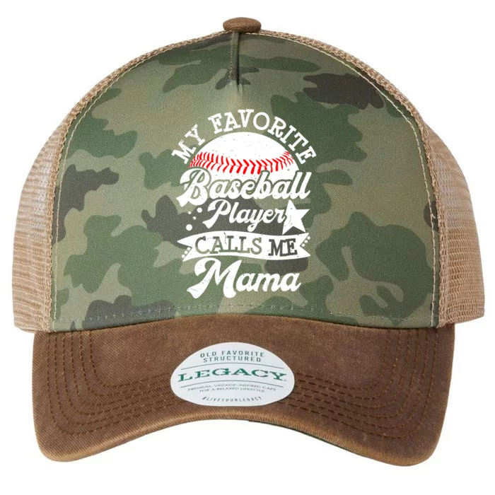 My Favorite Baseball Player Calls Me Mama Baseball Mom Legacy Tie Dye Trucker Hat