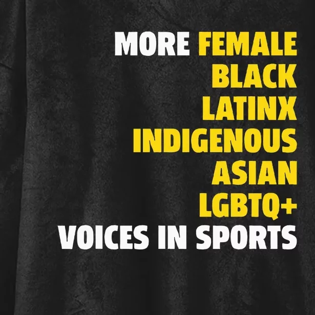 More Female Black Latinx Indigenous Lgbtq Voices In Sports Hooded Wearable Blanket