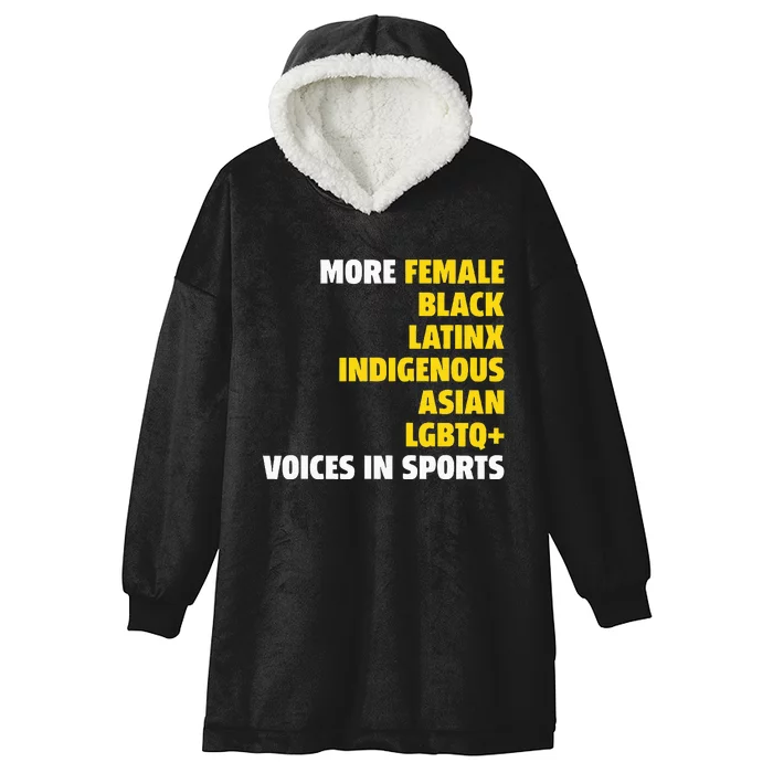 More Female Black Latinx Indigenous Lgbtq Voices In Sports Hooded Wearable Blanket