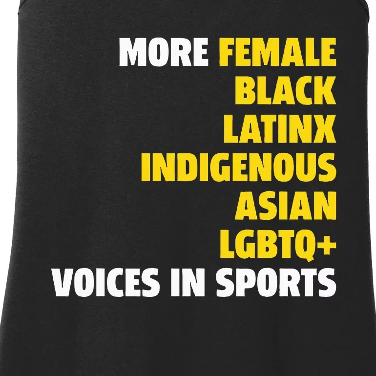 More Female Black Latinx Indigenous Lgbtq Voices In Sports Ladies Essential Tank