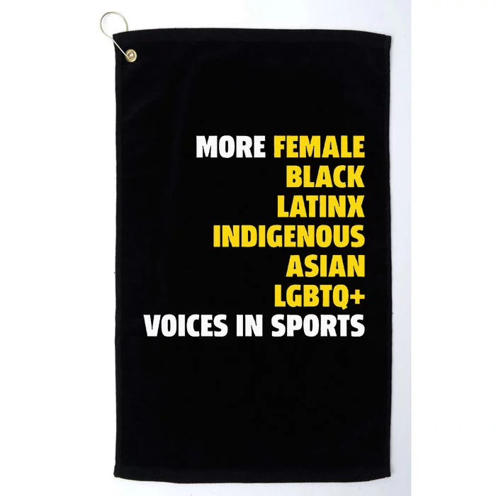 More Female Black Latinx Indigenous Lgbtq Voices In Sports Platinum Collection Golf Towel