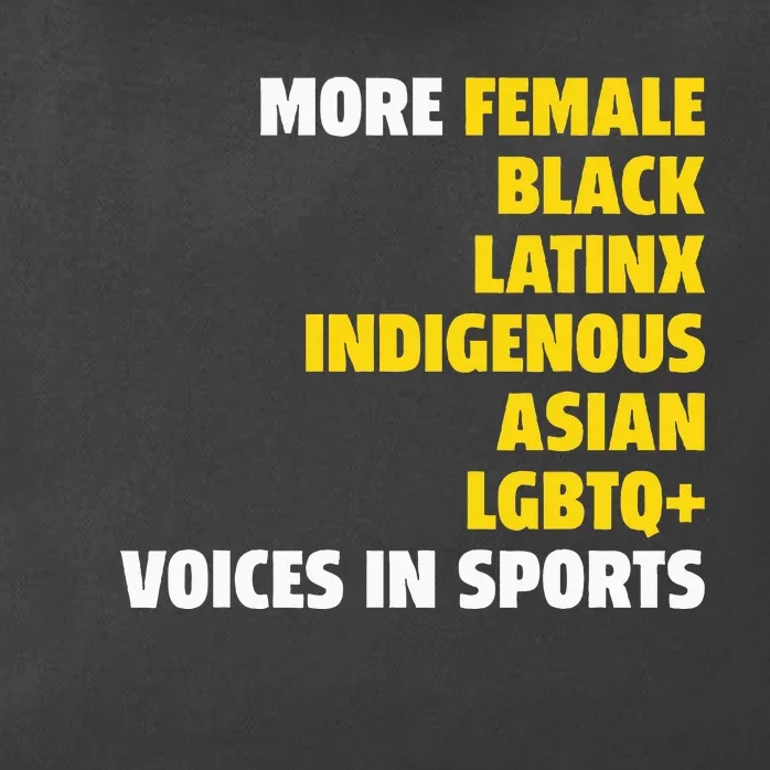 More Female Black Latinx Indigenous Lgbtq Voices In Sports Zip Tote Bag