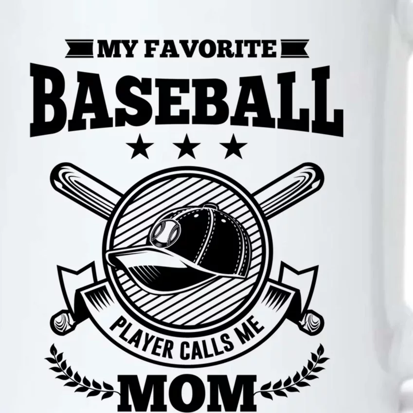 My Favorite Baseball Player Calls Me Mom Gifgift Black Color Changing Mug