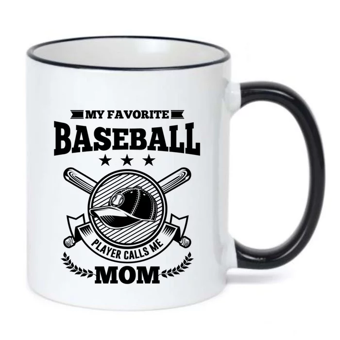 My Favorite Baseball Player Calls Me Mom Gifgift Black Color Changing Mug