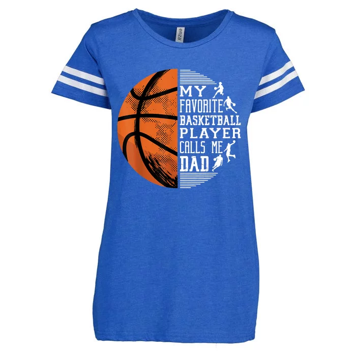 My Favorite Basketball Player Calls Me Dad Basketball Dad Enza Ladies Jersey Football T-Shirt