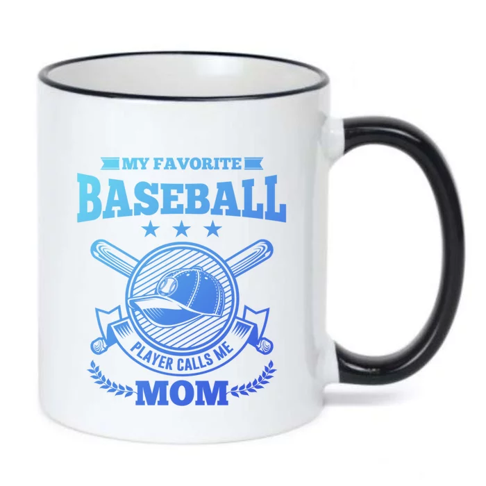 My Favorite Baseball Player Calls Me Mom Gifgift Black Color Changing Mug