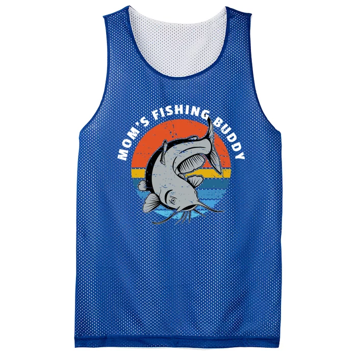 Mom's Fishing Buddy Catfish Graphic Gift Mesh Reversible Basketball Jersey Tank