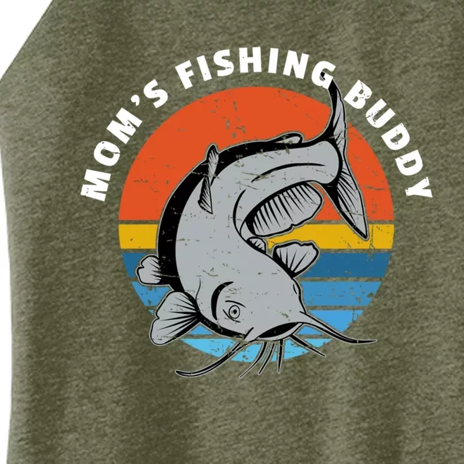 Mom's Fishing Buddy Catfish Graphic Gift Women’s Perfect Tri Rocker Tank