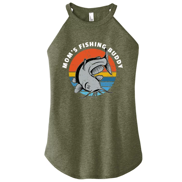 Mom's Fishing Buddy Catfish Graphic Gift Women’s Perfect Tri Rocker Tank