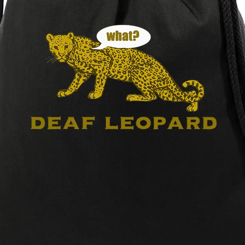 Music Funny Band Pun Deaf Leopard Joke Rock Music Gift Drawstring Bag