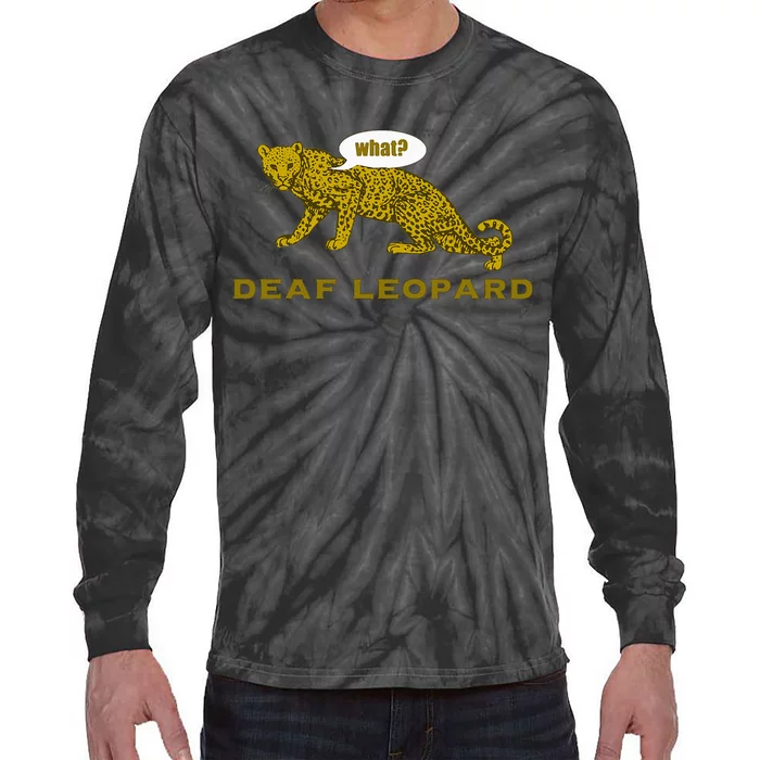 Music Funny Band Pun Deaf Leopard Joke Rock Music Gift Tie-Dye Long Sleeve Shirt