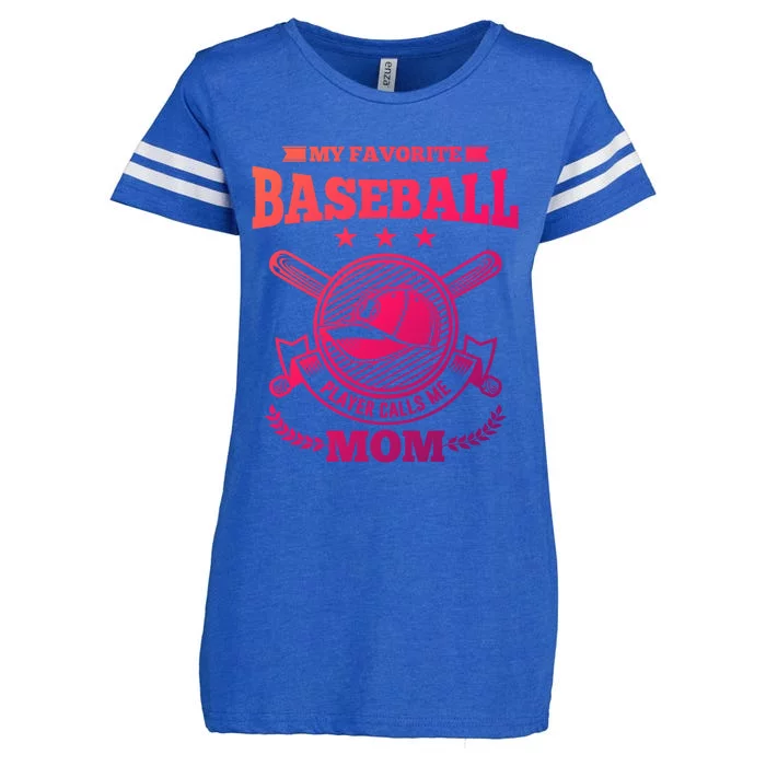 My Favorite Baseball Player Calls Me Mom Gifgift Enza Ladies Jersey Football T-Shirt