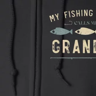 My Fishing Buddy Calls Me Grandpa Fishing Fisherman Full Zip Hoodie