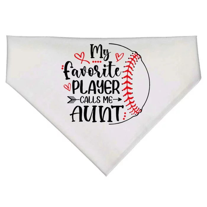 My Favorite Baseball Player Calls Me Aunt USA-Made Doggie Bandana