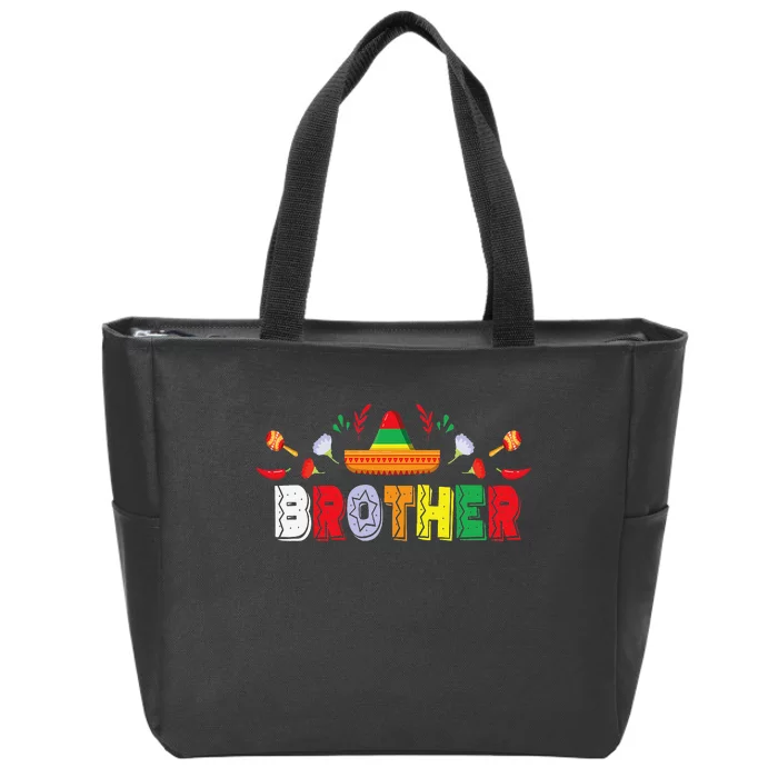 Mexican Fiesta Birthday Party Theme Brother Matching Family Zip Tote Bag