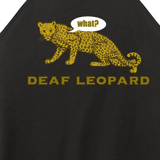 Music Funny Band Pun Deaf Leopard Joke Women’s Perfect Tri Rocker Tank