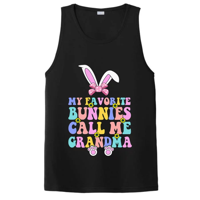 My Favorite Bunnies Call Me Grandma Easter Day Performance Tank