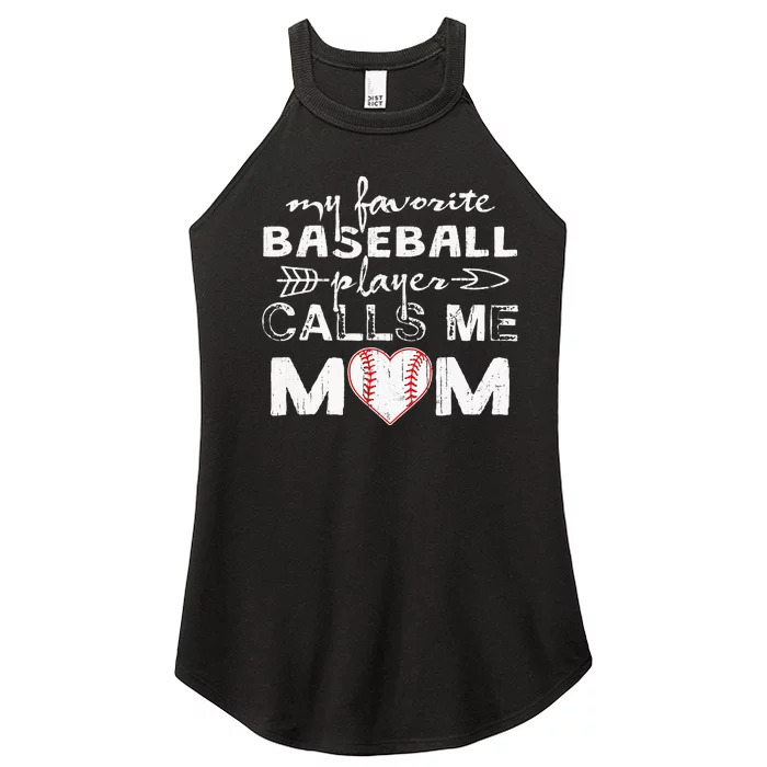 My Favorite Baseball Player Calls Me Mom Mothers Day Women’s Perfect Tri Rocker Tank