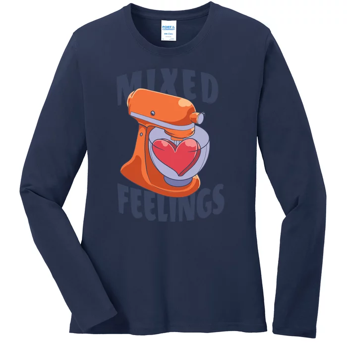 Mixed Feelings Baking Ladies Long Sleeve Shirt