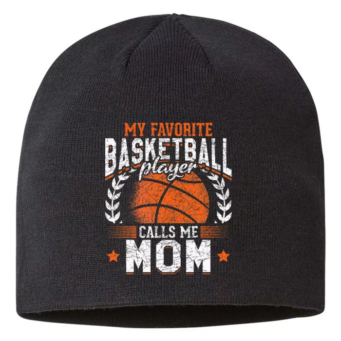 My Favorite Basketball Player Calls Me Mom Basketball 8 1/2in Sustainable Knit Beanie