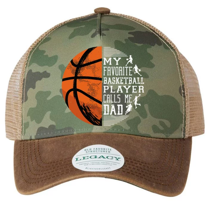 My Favorite Basketball Player Calls Me Dad Basketball Dad Legacy Tie Dye Trucker Hat