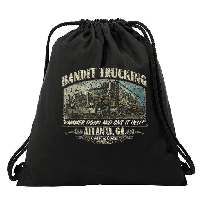 Men Funny Bandit Trucking 1977 Family Distressed Drawstring Bag