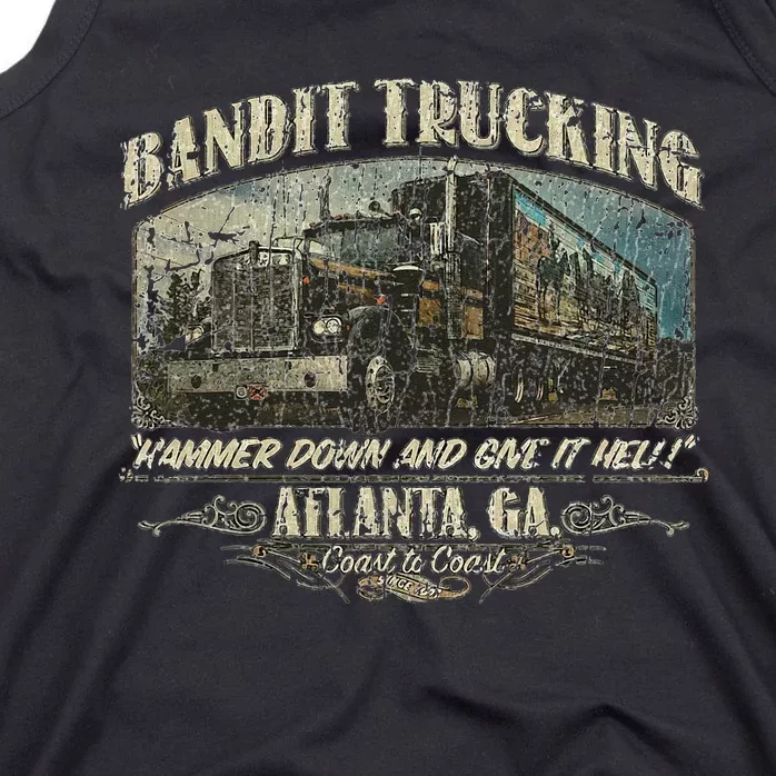 Men Funny Bandit Trucking 1977 Family Distressed Tank Top