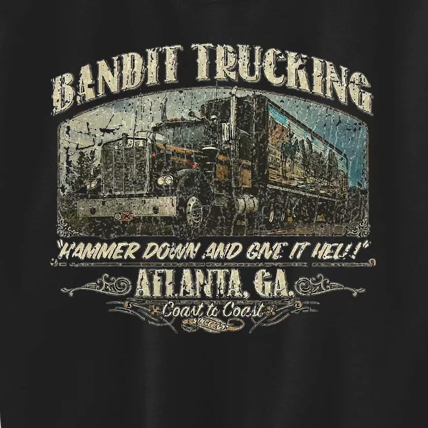 Men Funny Bandit Trucking 1977 Family Distressed Kids Sweatshirt