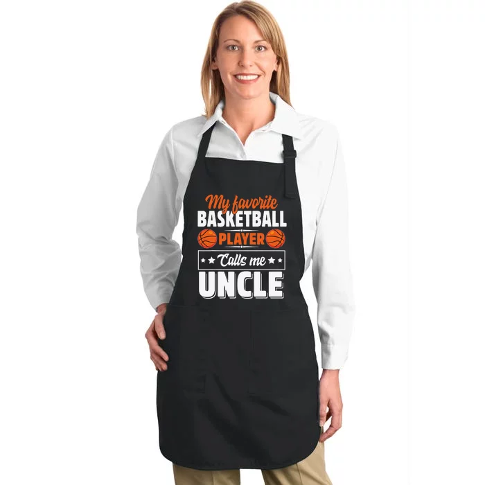 My Favorite Basketball Player Calls Me Uncle Cute Full-Length Apron With Pocket