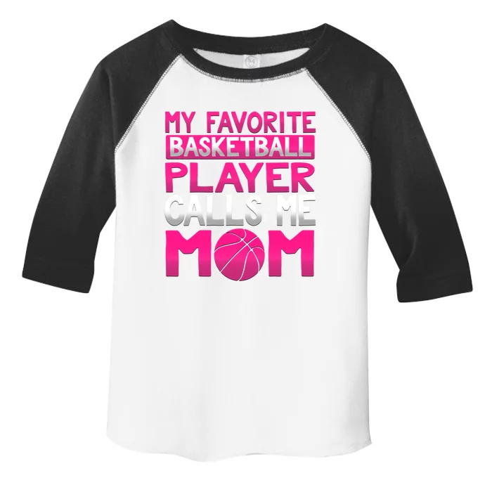 My Favorite Basketball Player Calls Me Mom Mother Gift Toddler Fine Jersey T-Shirt