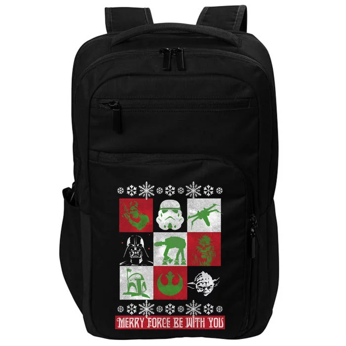 Merry Force Be With You Christmas Long Sleeve Long Sleeve Impact Tech Backpack