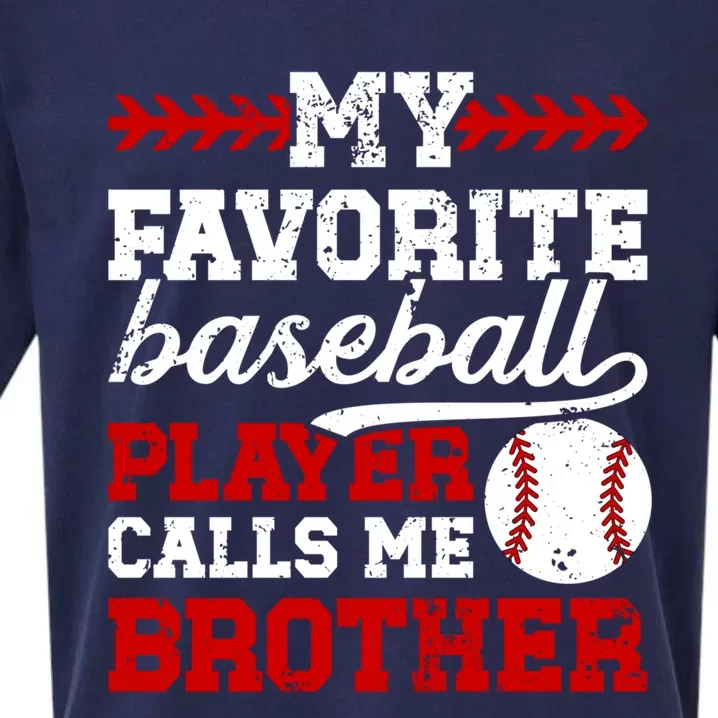 My Favorite Baseball Player Brother Baseball Brother Great Gift Sueded Cloud Jersey T-Shirt