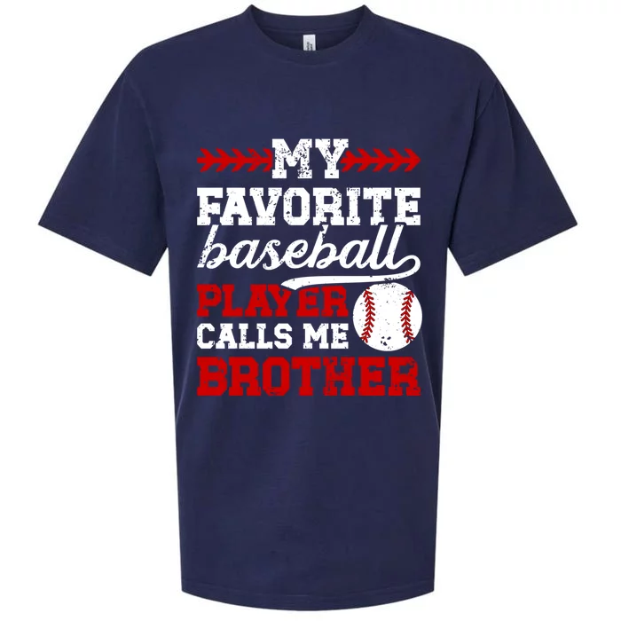 My Favorite Baseball Player Brother Baseball Brother Great Gift Sueded Cloud Jersey T-Shirt