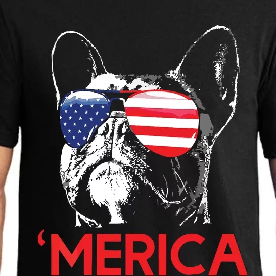 Merica French Bulldog American Flag 4th Of July Frenchie Pajama Set