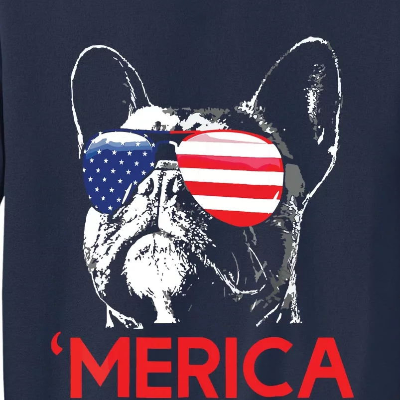 Merica French Bulldog American Flag 4th Of July Frenchie Sweatshirt