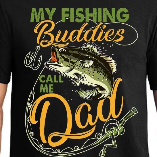 My Fishing Buddies Call Me Dad Father Day Birthday Christmas Pajama Set